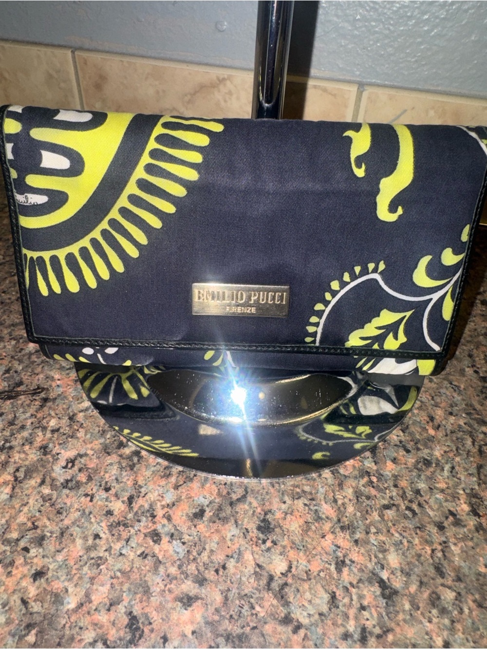 Emilio Pucci navy blue canvas wallet EUC retail $499 - Picture 9 of 9